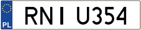 Trailer License Plate